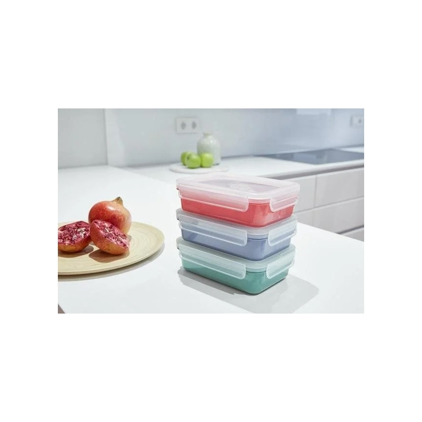 Tefal - Recipiente para alimentos 0,55 l MSEAL COLOR azul
