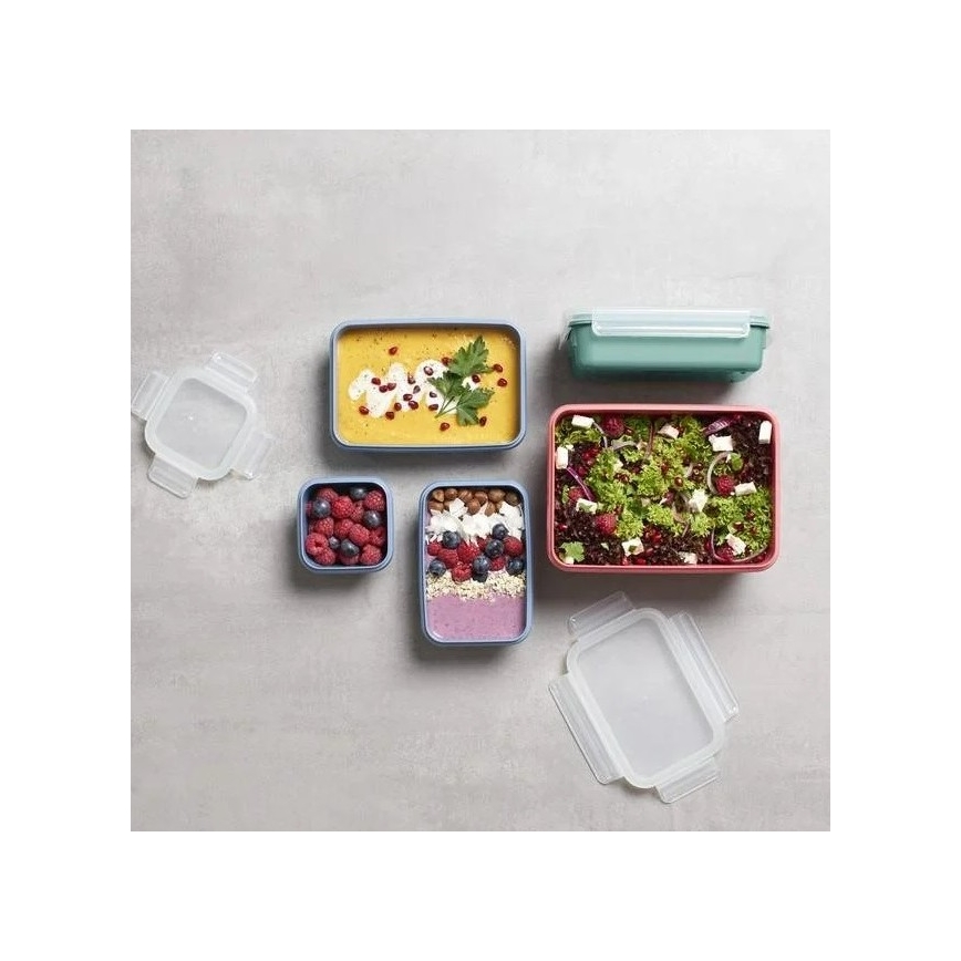 Tefal - Recipiente para alimentos 0,55 l MSEAL COLOR azul