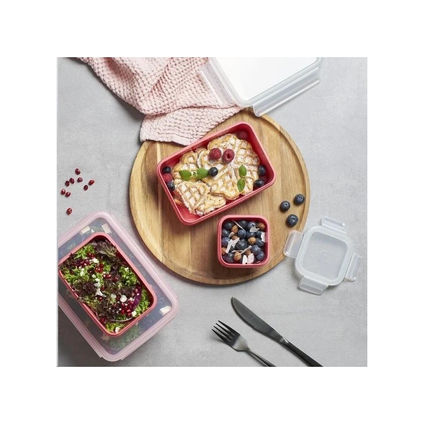 Tefal - Recipiente para alimentos 0,55 l MSEAL COLOR rosa