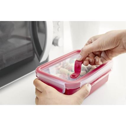 Tefal - Recipiente para alimentos 0,8 l MASTER SEAL MICRO vermelho