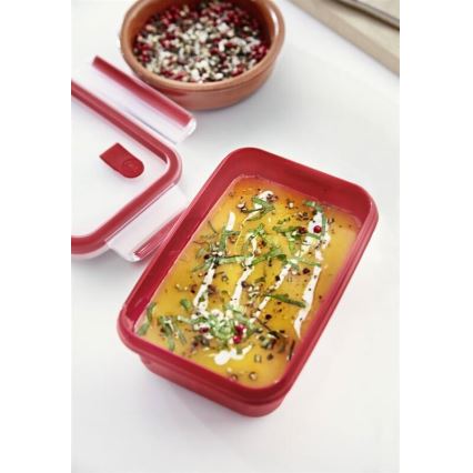 Tefal - Recipiente para alimentos 0,8 l MASTER SEAL MICRO vermelho