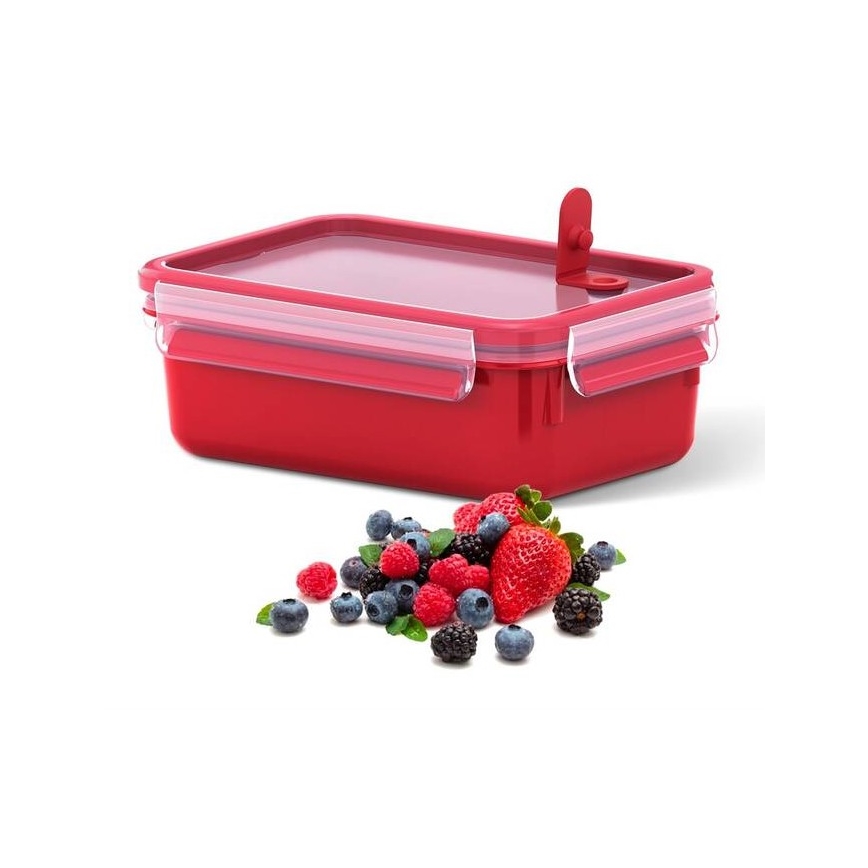 Tefal - Recipiente para alimentos 0,8 l MASTER SEAL MICRO vermelho