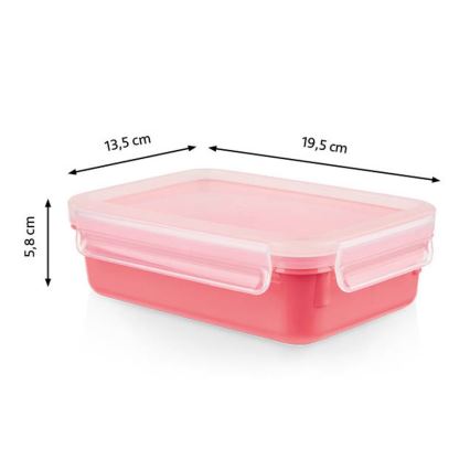 Tefal - Recipiente para alimentos 0,8 l MSEAL COLOR rosa