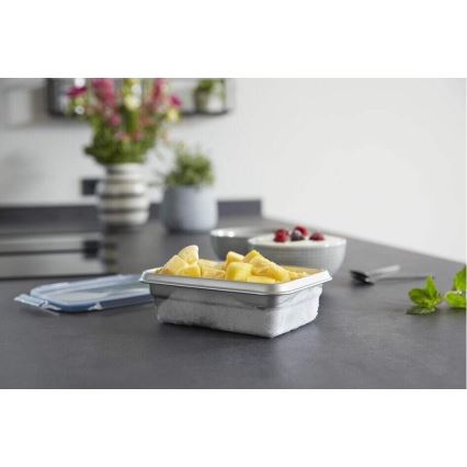 Tefal - Recipiente para alimentos 0,8 l MSEAL STEEL azul/aço inoxidável