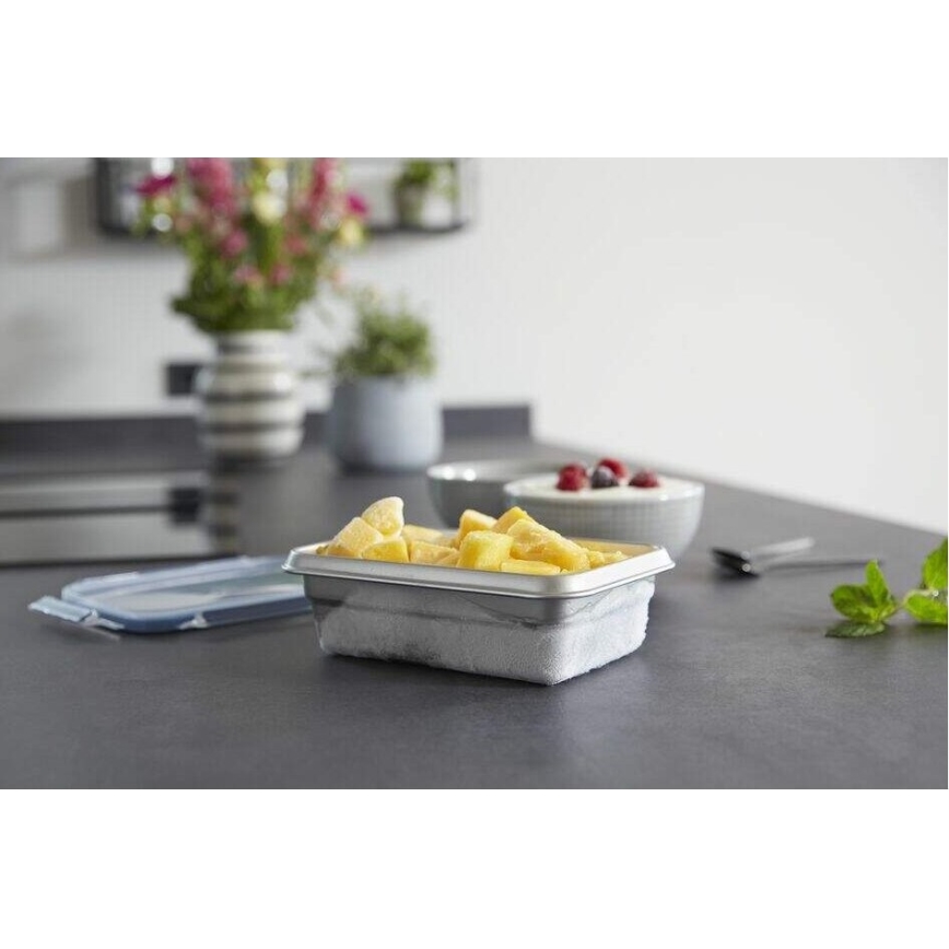 Tefal - Recipiente para alimentos 0,8 l MSEAL STEEL azul/aço inoxidável