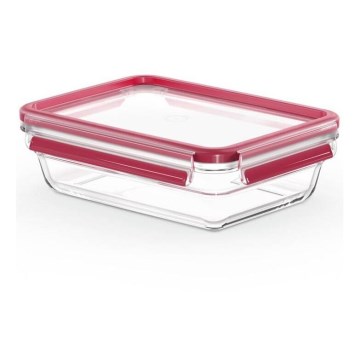 Tefal - Recipiente para alimentos 1,1 l MSEAL GLASS vermelho/copo