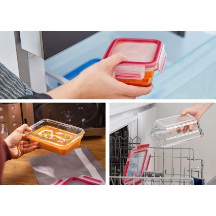 Tefal - Recipiente para alimentos 1,3 l MSEAL GLASS vermelho/copo