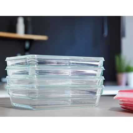 Tefal - Recipiente para alimentos 1,3 l MSEAL GLASS vermelho/copo