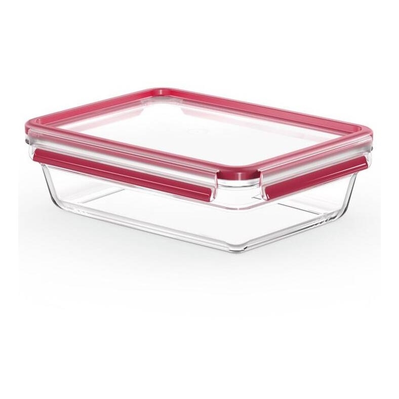 Tefal - Recipiente para alimentos 2 l MSEAL GLASS vermelho/copo