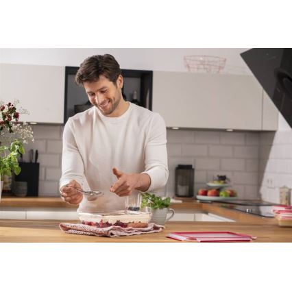 Tefal - Recipiente para alimentos 2 l MSEAL GLASS vermelho/copo