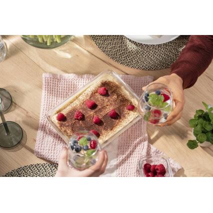 Tefal - Recipiente para alimentos 2 l MSEAL GLASS vermelho/copo