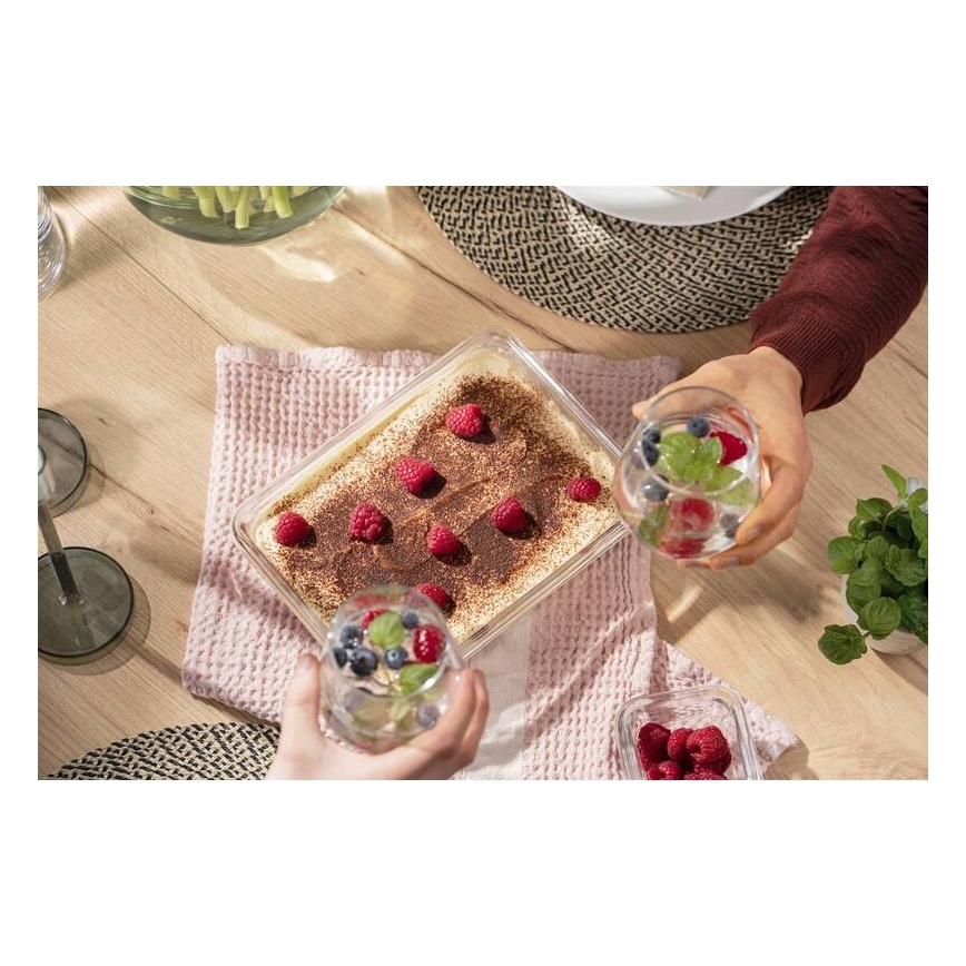 Tefal - Recipiente para alimentos 2 l MSEAL GLASS vermelho/copo
