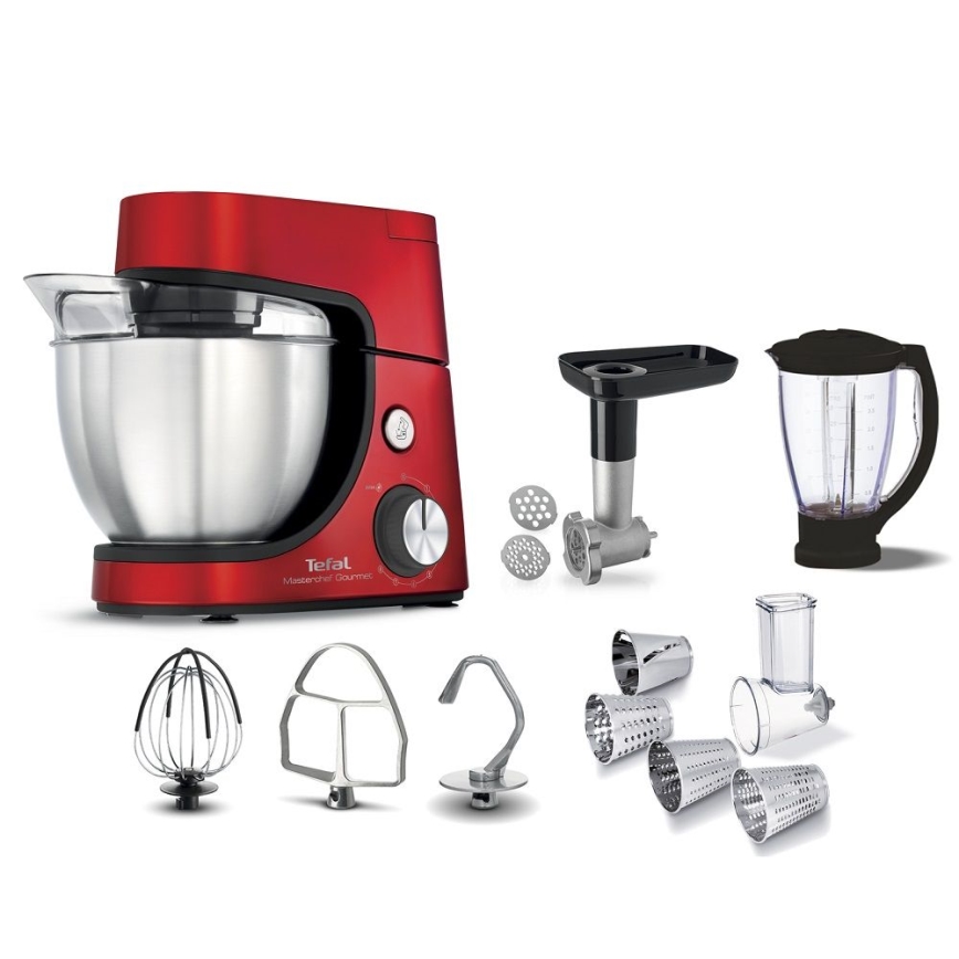 Tefal - Robô de cozinha MASTERCHEF GOURMET 1100W/230V vermelho