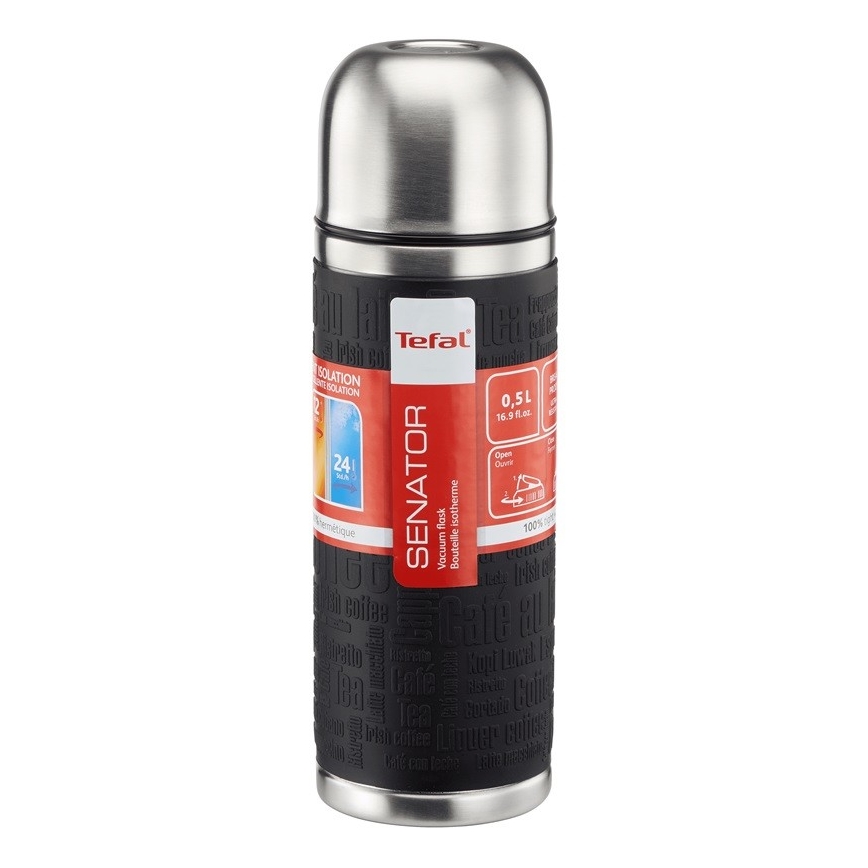 Tefal - Termo com uma caneca 0,5 l SENATOR aço inoxidável/preto