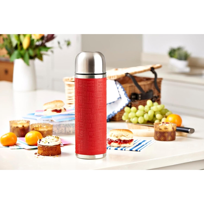 Tefal - Termo com uma caneca 1 l SENATOR aço inoxidável/vermelho