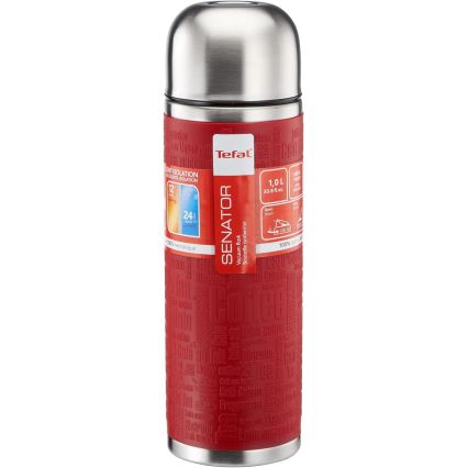 Tefal - Termo com uma caneca 1 l SENATOR aço inoxidável/vermelho