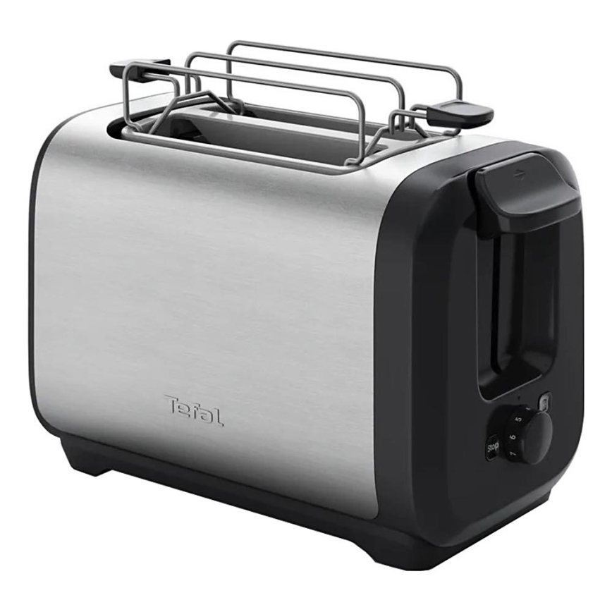 Tefal - Torradeira com 2 espaços SUBITO 1300W/230V preto/aço inoxidável