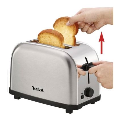 Tefal - Torradeira com 2 espaços ULTRA MINI 700W/230V cromado mate