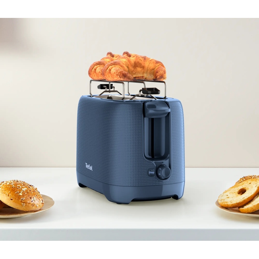 Tefal - Tostadeira com 2 espaços MORNING 850W/230V azul