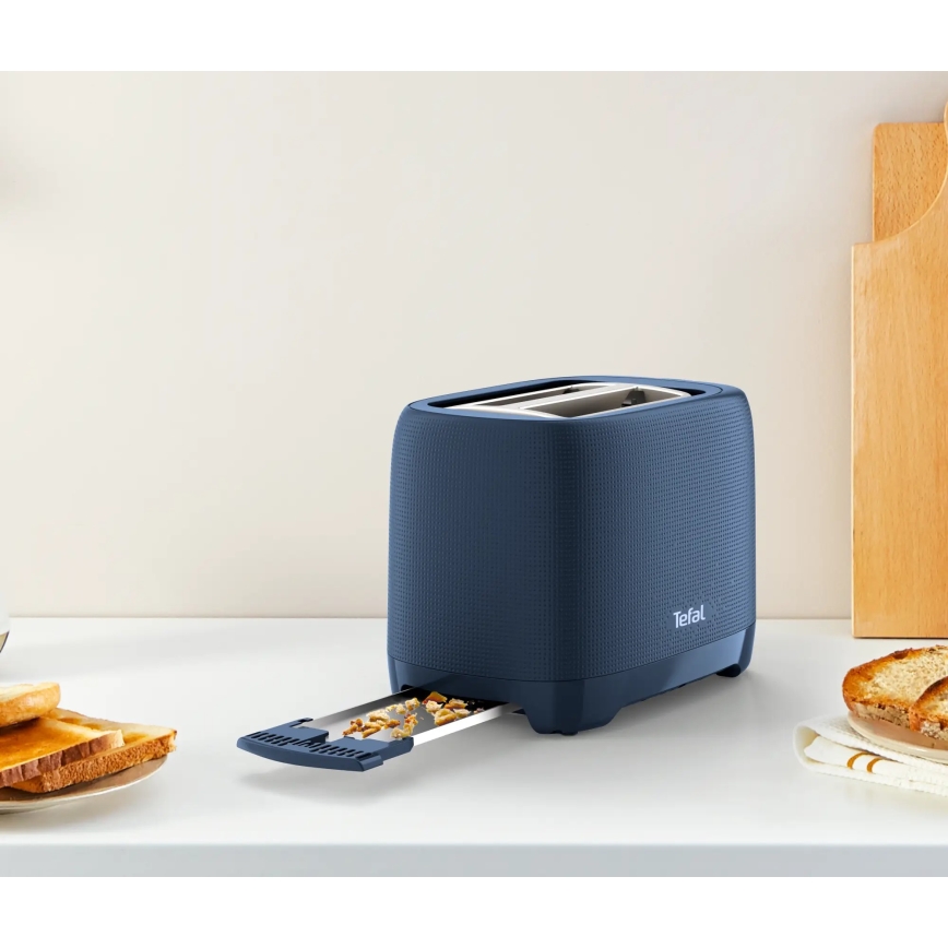 Tefal - Tostadeira com 2 espaços MORNING 850W/230V azul