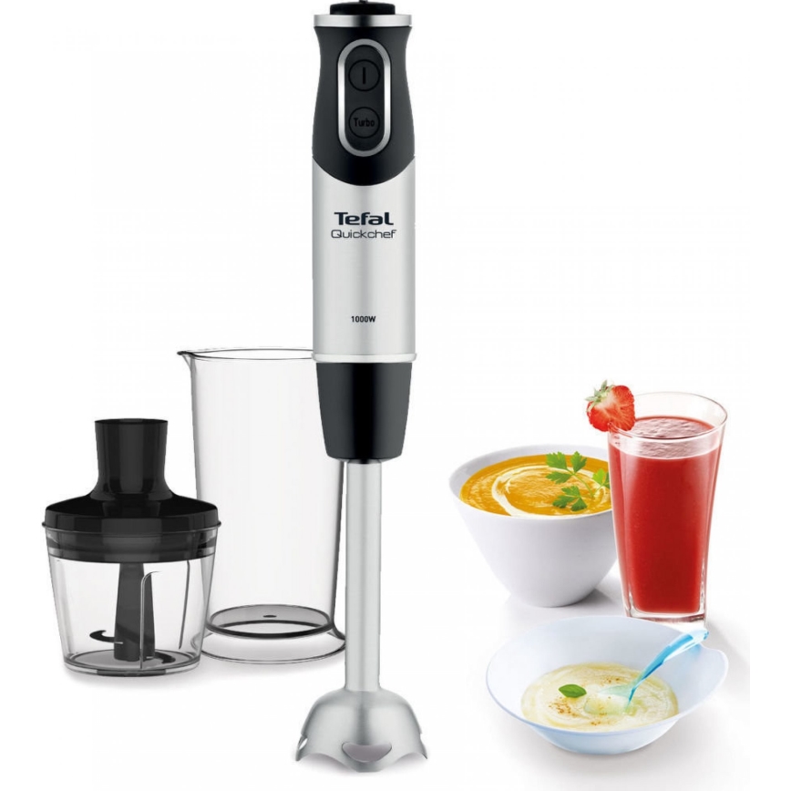 Tefal - Varinha mágica QUICKCHEF 2em1 1000W/230V cromado mate/preto