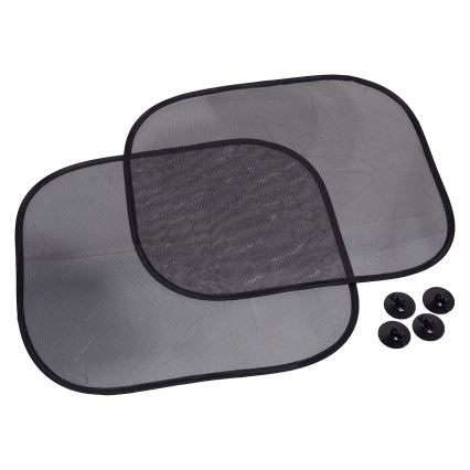 Tela solar com ventosa 2 pcs preta