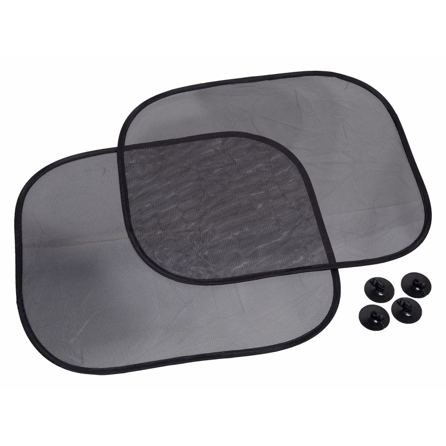 Tela solar com ventosa 2 pcs preta
