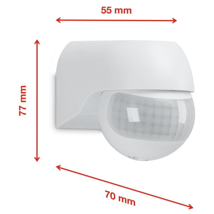 Telefunken 306406TF - Sensor de movimento exterior 230V IP44 branco
