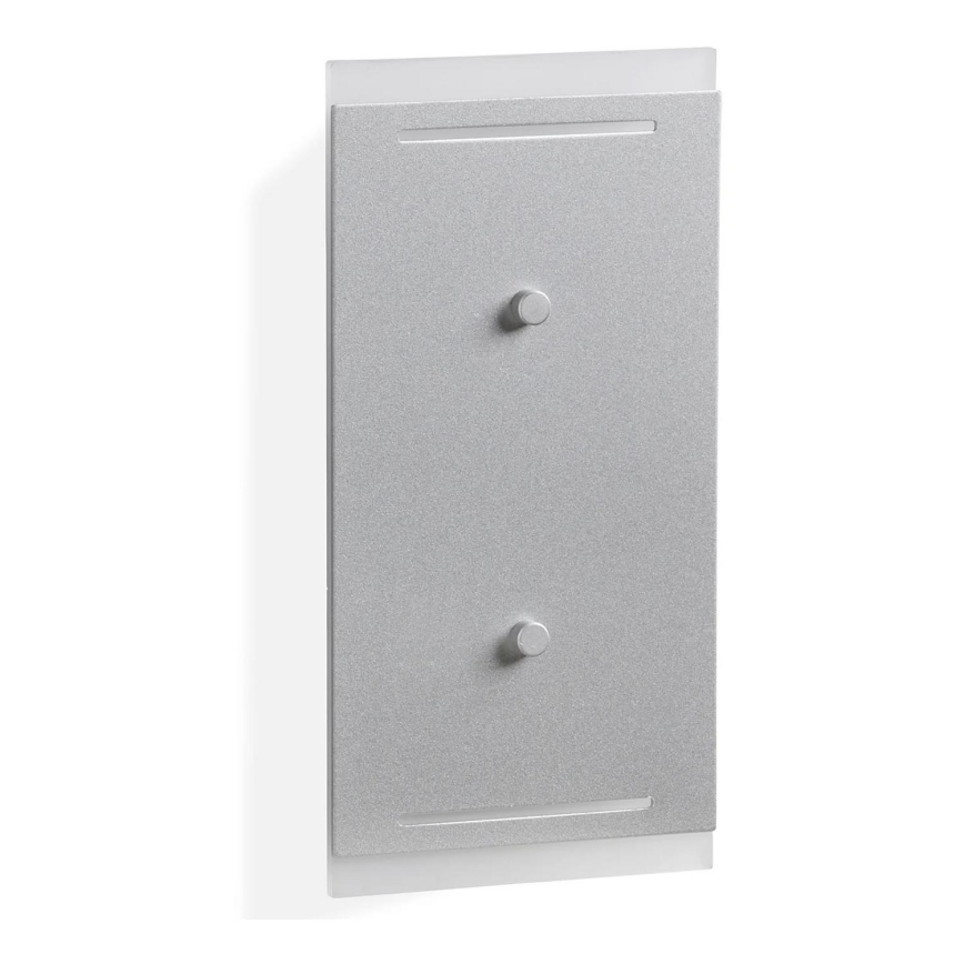 Telefunken 307704TF - Iluminação de parede exterior LED 2xLED/3W/230V IP44 prateado