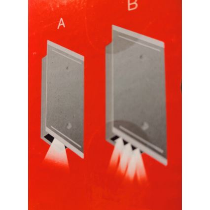 Telefunken 307704TF - Iluminação de parede exterior LED 2xLED/3W/230V IP44 prateado