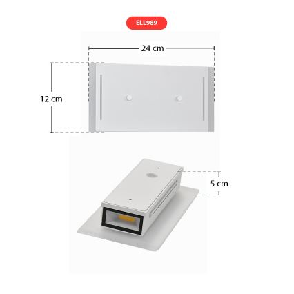 Telefunken 307706TF - Iluminação de parede exterior LED 2xLED/3W/230V IP44 branco