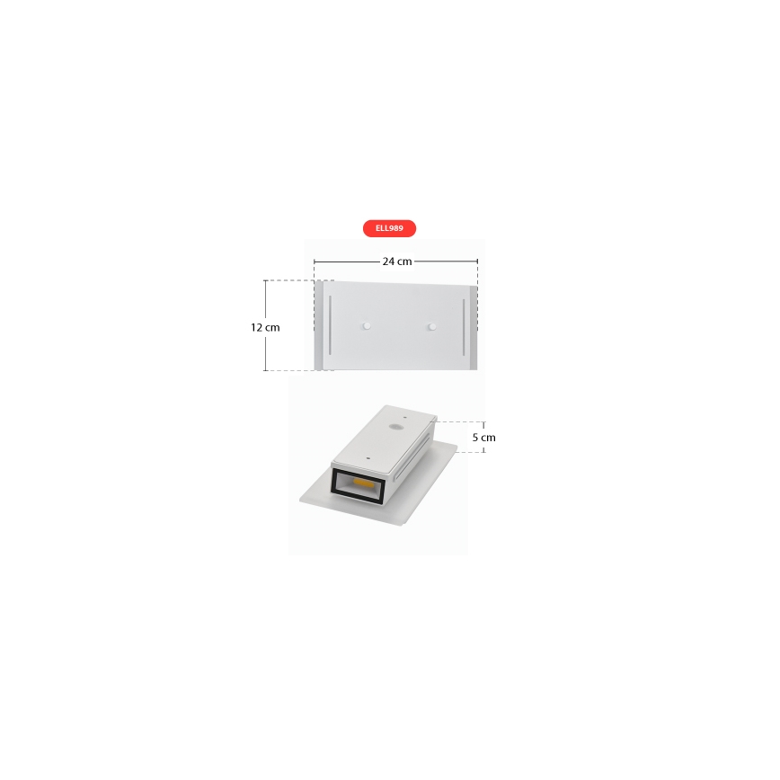 Telefunken 307706TF - Iluminação de parede exterior LED 2xLED/3W/230V IP44 branco