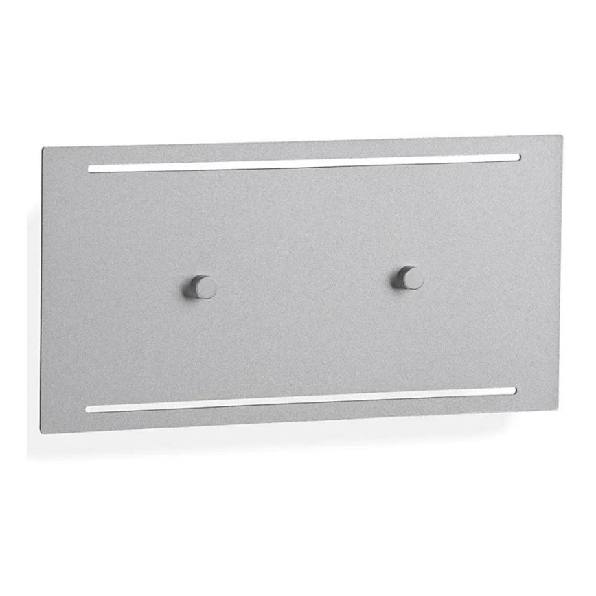 Telefunken 307804TF - Iluminação de parede exterior LED 2xLED/3,5W/230V IP44 prateado
