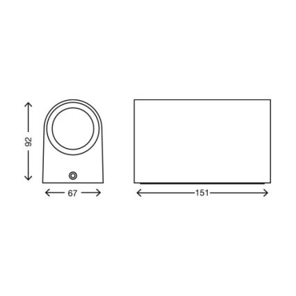 Telefunken 308006TF - Iluminação de parede exterior LED 2xGU10/5W/230V IP44