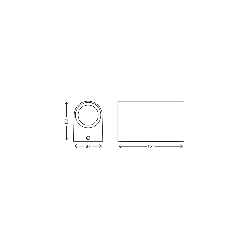 Telefunken 308006TF - Iluminação de parede exterior LED 2xGU10/5W/230V IP44