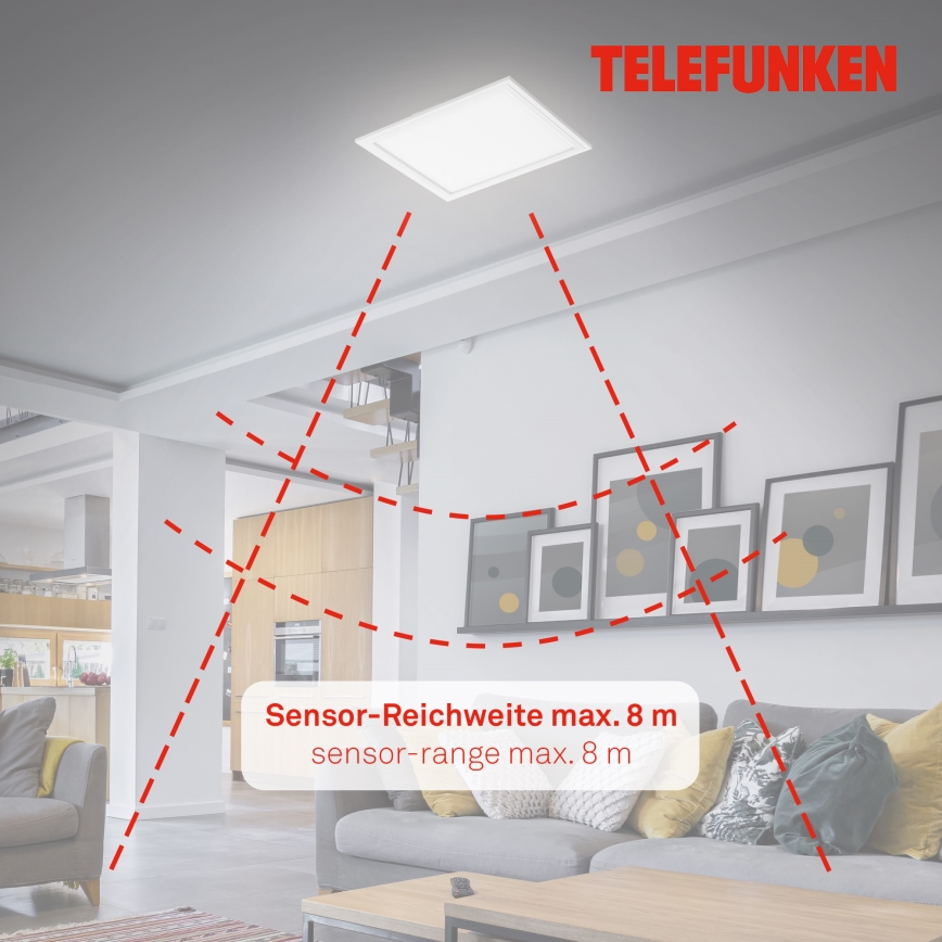 Telefunken 308606TF - Painel integrado LED com sensor LED/13W/230V
