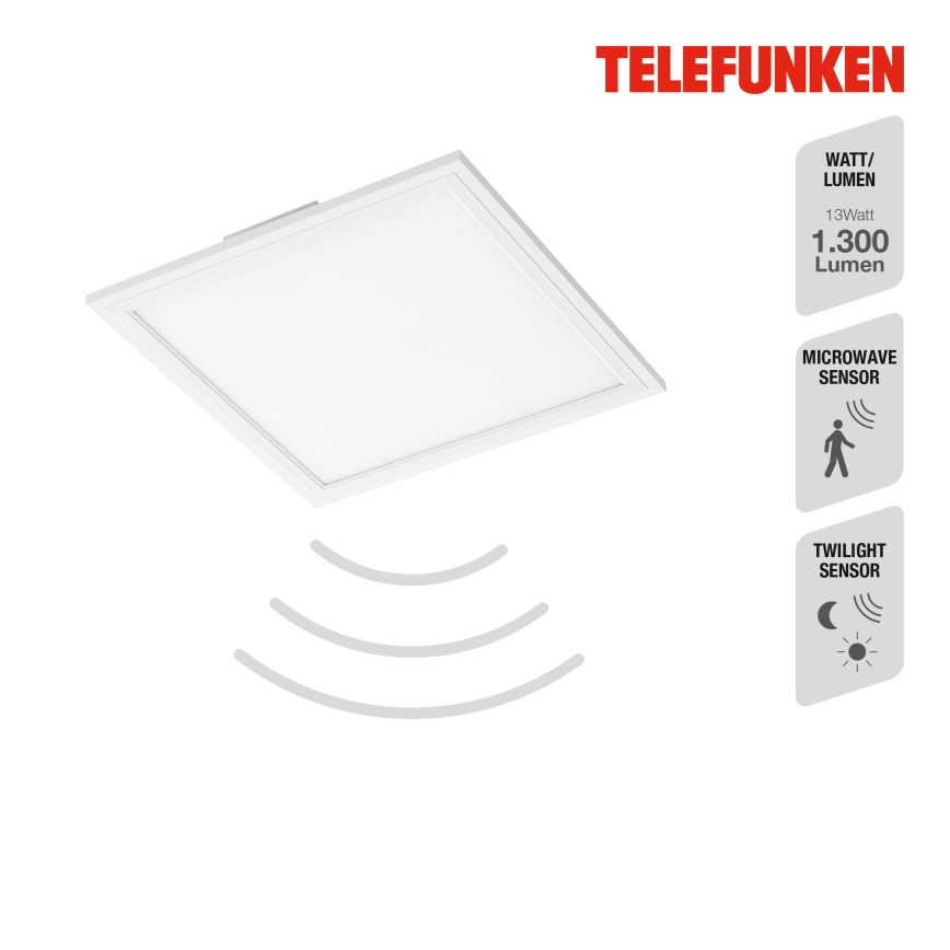 Telefunken 308606TF - Painel integrado LED com sensor LED/13W/230V