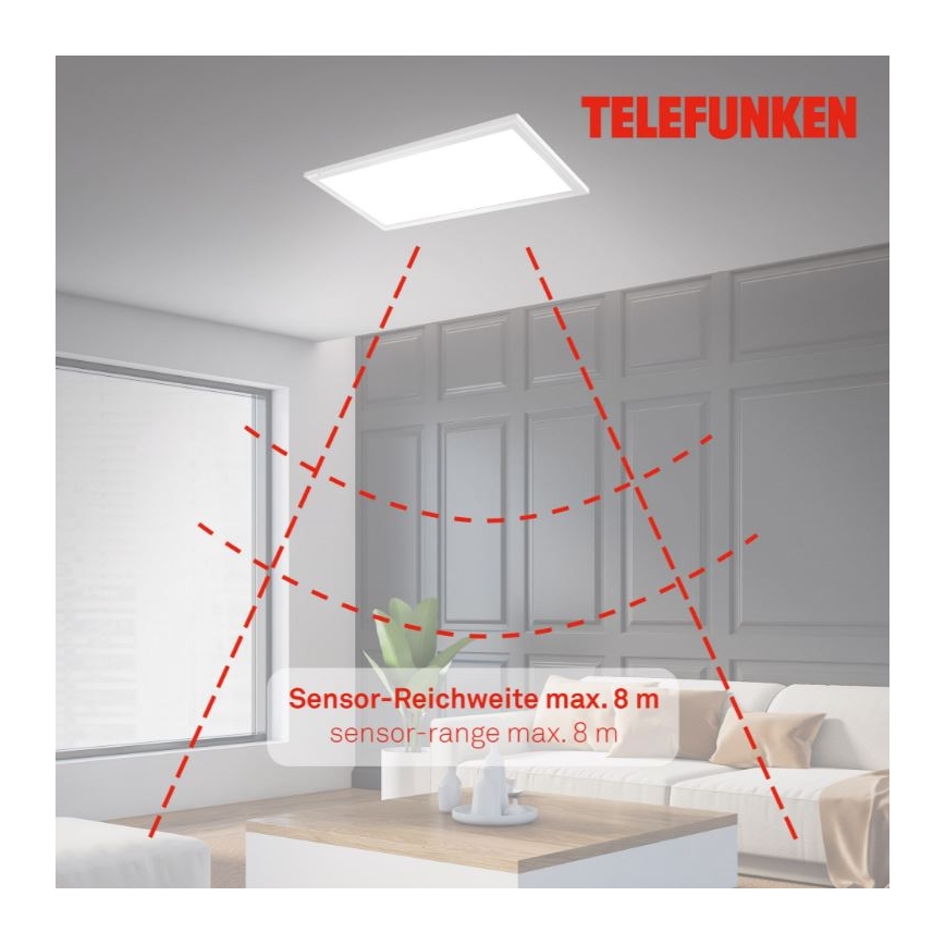 Telefunken 308706TF - Iluminação de teto LED com sensor LED/36W/230V