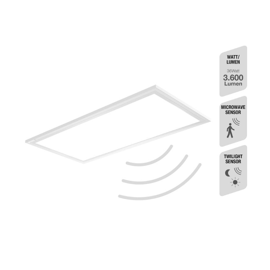Telefunken 308706TF - Iluminação de teto LED com sensor LED/36W/230V
