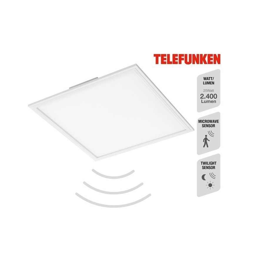 Telefunken 308806TF - Painel integrado LED com sensor LED/25W/230V 4000K