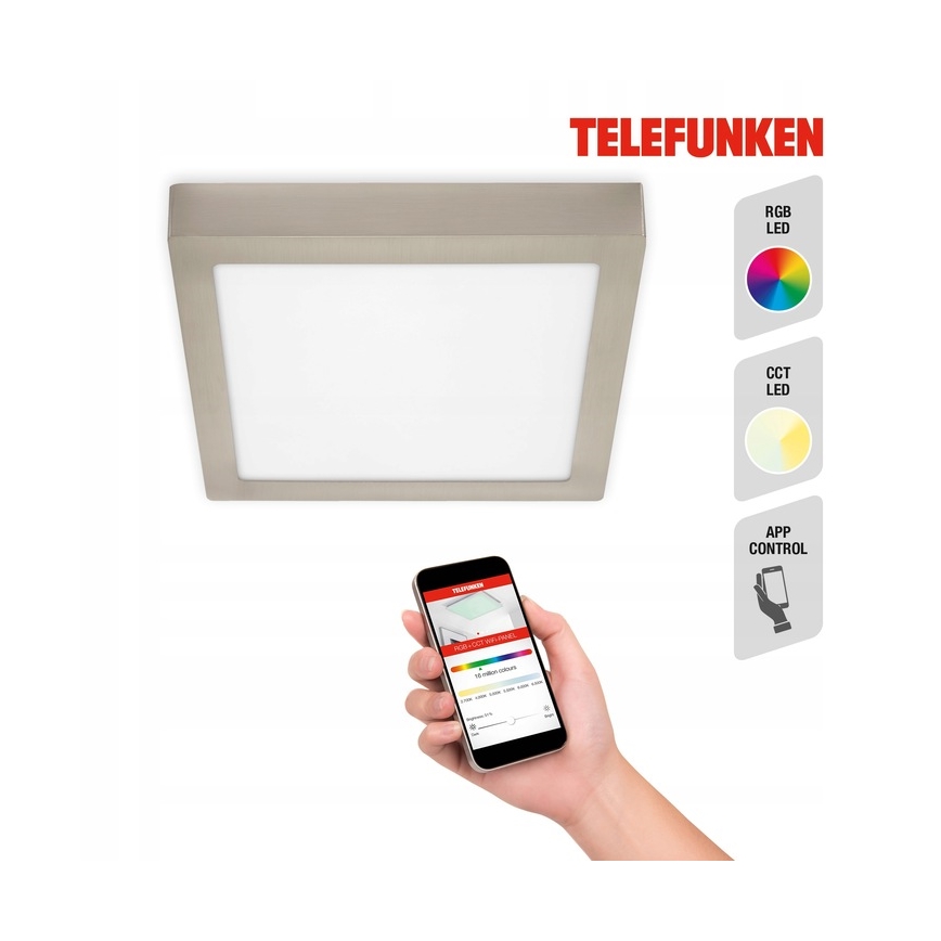 Telefunken 309602TF -Iluminação de teto  LED RGBW LED/18W/230V 2700-6500K WiFi
