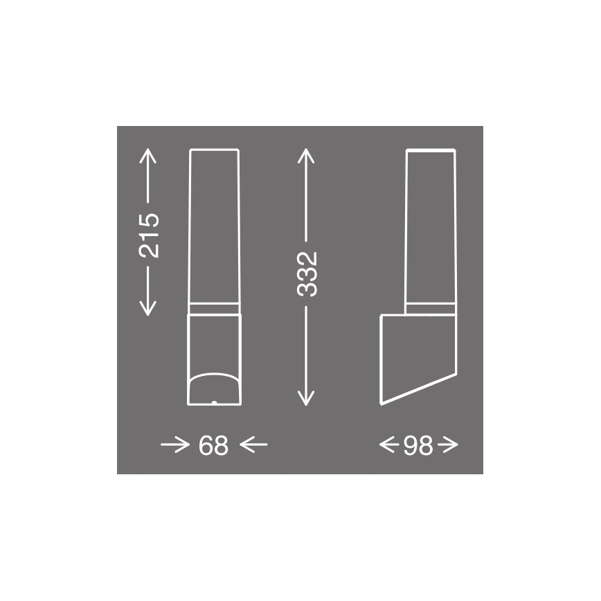 Telefunken 311305TF - Iluminação de parede exterior LED LED/8W/230V IP44
