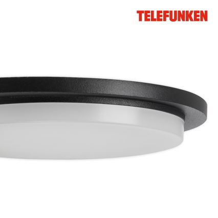 Telefunken 312505TF-LED Iluminação de parede exterior com sensor LED/10W/230V IP44 preto