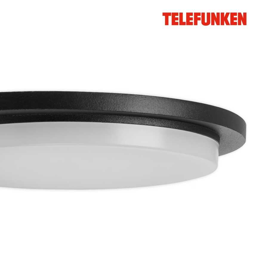 Telefunken 312505TF-LED Iluminação de parede exterior com sensor LED/10W/230V IP44 preto