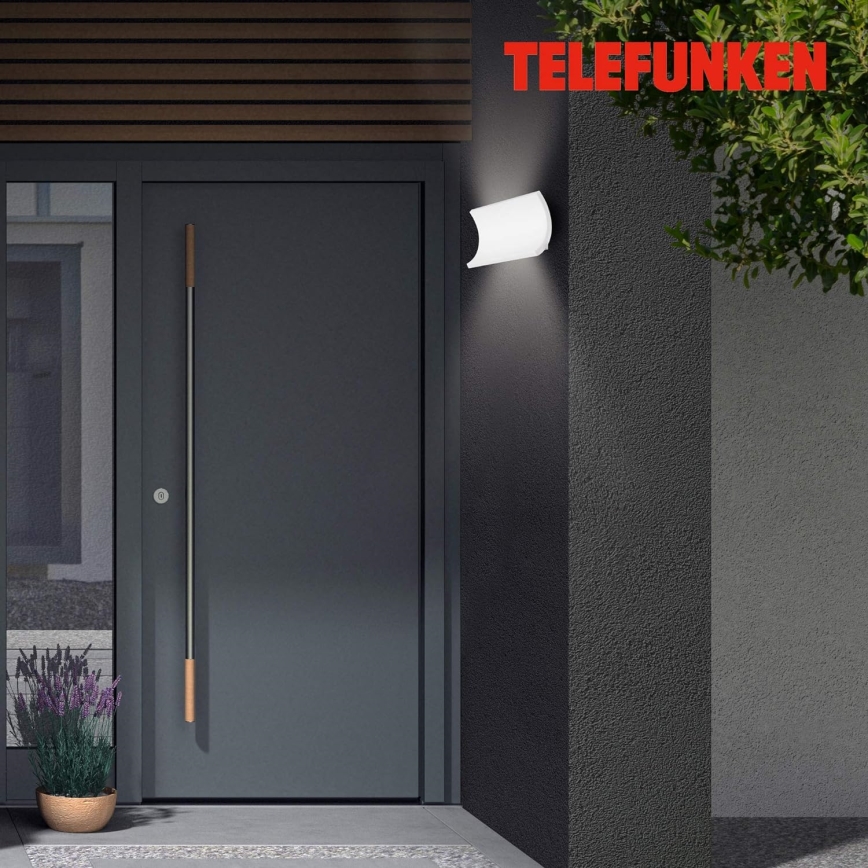 Telefunken 312806TF - Iluminação de parede exterior LED 2xLED/6W/230V IP44 branco
