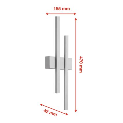 Telefunken 313204TF - Iluminação de parede exterior LED 2xLED/8W/230V IP44