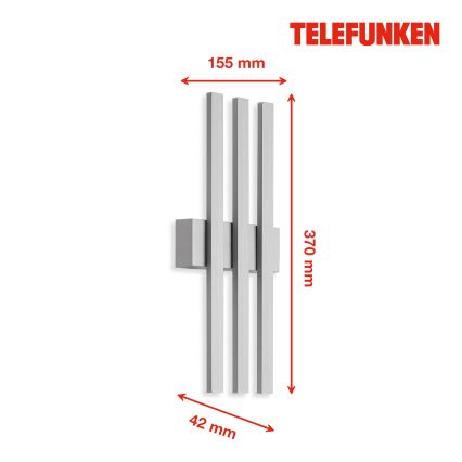 Telefunken 313304TF - Iluminação de parede exterior LED 3xLED/4W/230V IP44