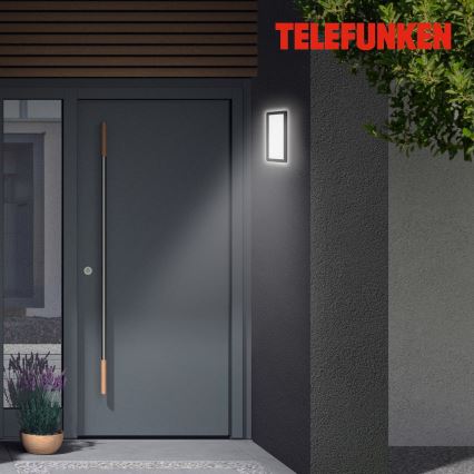 Telefunken 313605TF - Iluminação de parede exterior LED LED/16W/230V IP44 preto