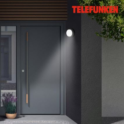 Telefunken 315305TF - LED Iluminação de parede exterior com sensor LED/12W/230V IP44 preto