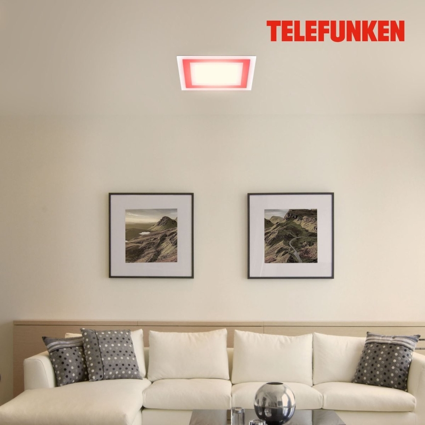 Telefunken 318806TF - Iluminação de teto LED RGBW com regulação LED/24W/230V 3000-6500K + comando